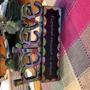 Small "Believe" desk sign